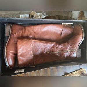Vince Camuto Chestnut Leather Boots
